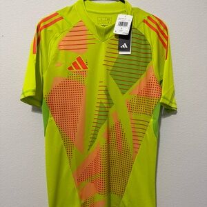 Adidas Tiro 24 GK Goalkeeper SS Soccer Jersey Yellow Men's Large Slim Fit